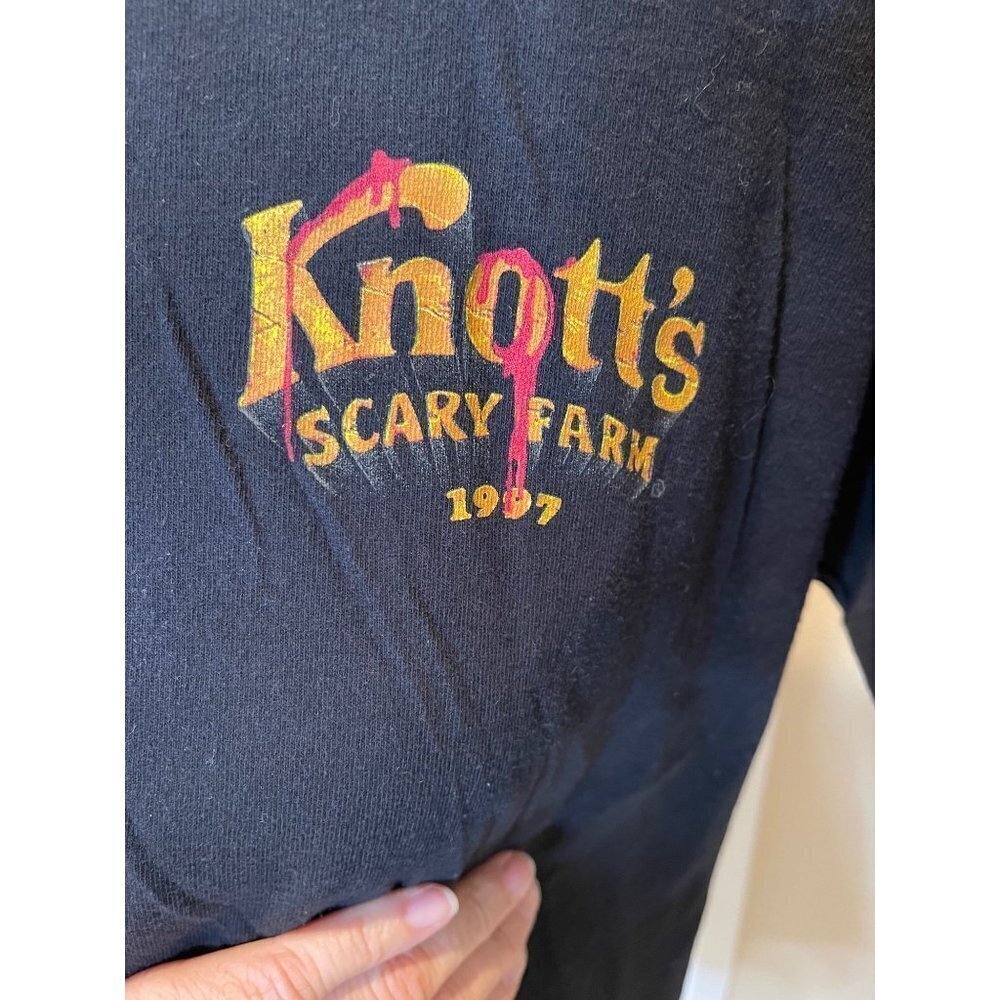 Knott’s Scary Farm Mens T Shirt Black Size XL Vintage 1997 Halloween Haunt USA - Picture 13 of 15